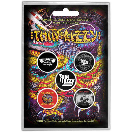 THIN LIZZY - Chinatown Badge Pack