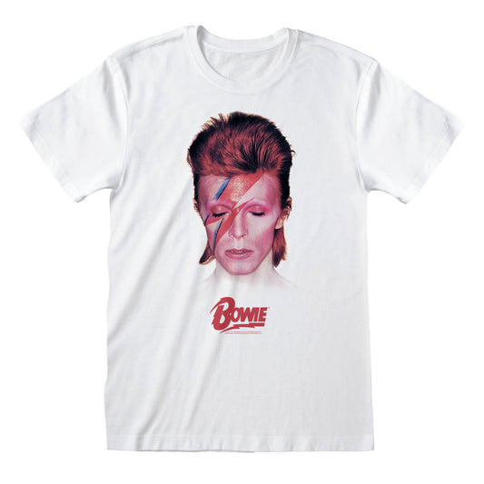 DAVID BOWIE - Aladdin Sane White T-Shirt