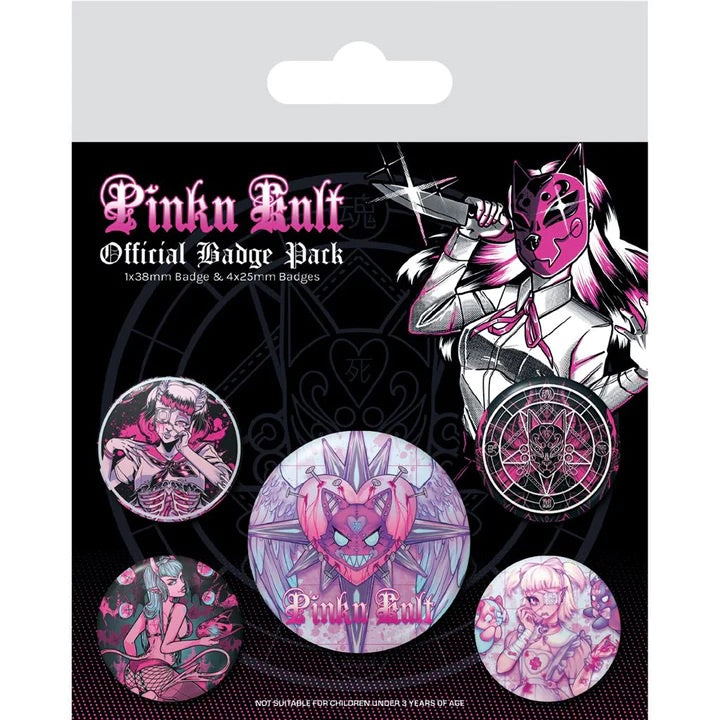PINKU KULT - Deliciously Dark Badge Pack