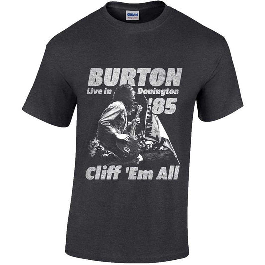 CLIFF BURTON - Flag Retro T-Shirt