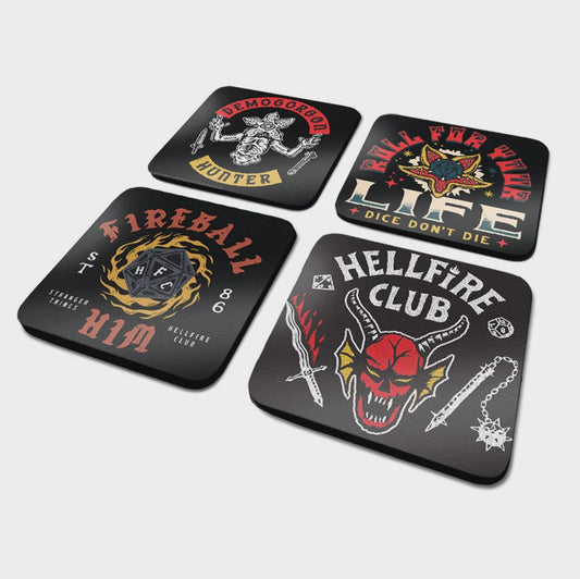 STRANGER THINGS - S4 Hellfire Club Coasters 4 Pack