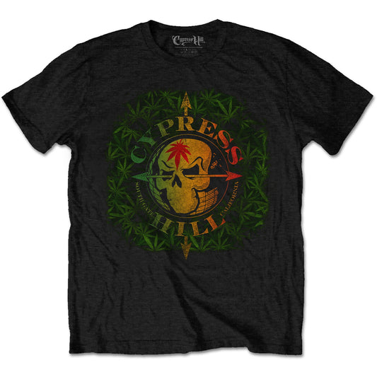 CYPRESS HILL - South Gate Logo & Leaves T-Shirt