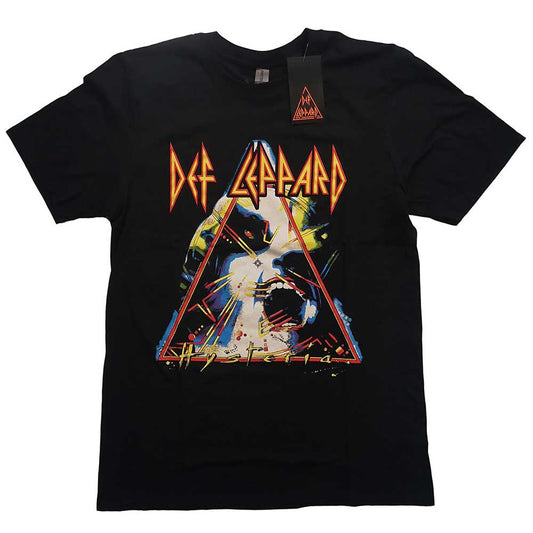 DEF LEPPARD Hysteria album cover graphic T-shirt in black