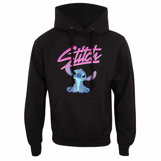 Disney Lilo & Stitch themed hoodie with 'Stitch' script on the front