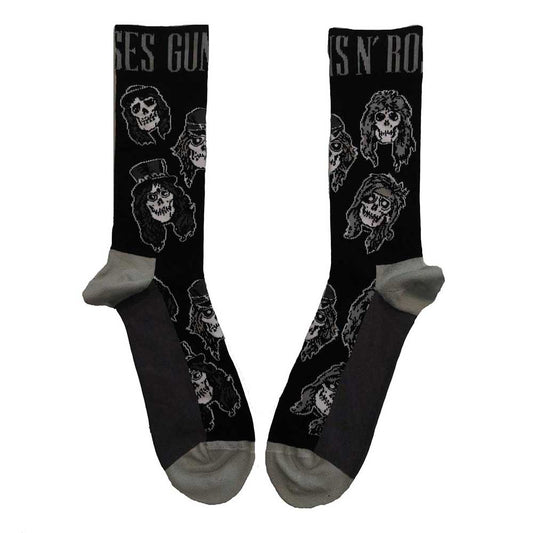 GUNS 'N' ROSES - Skulls Band Monochrome Socks (7-11)