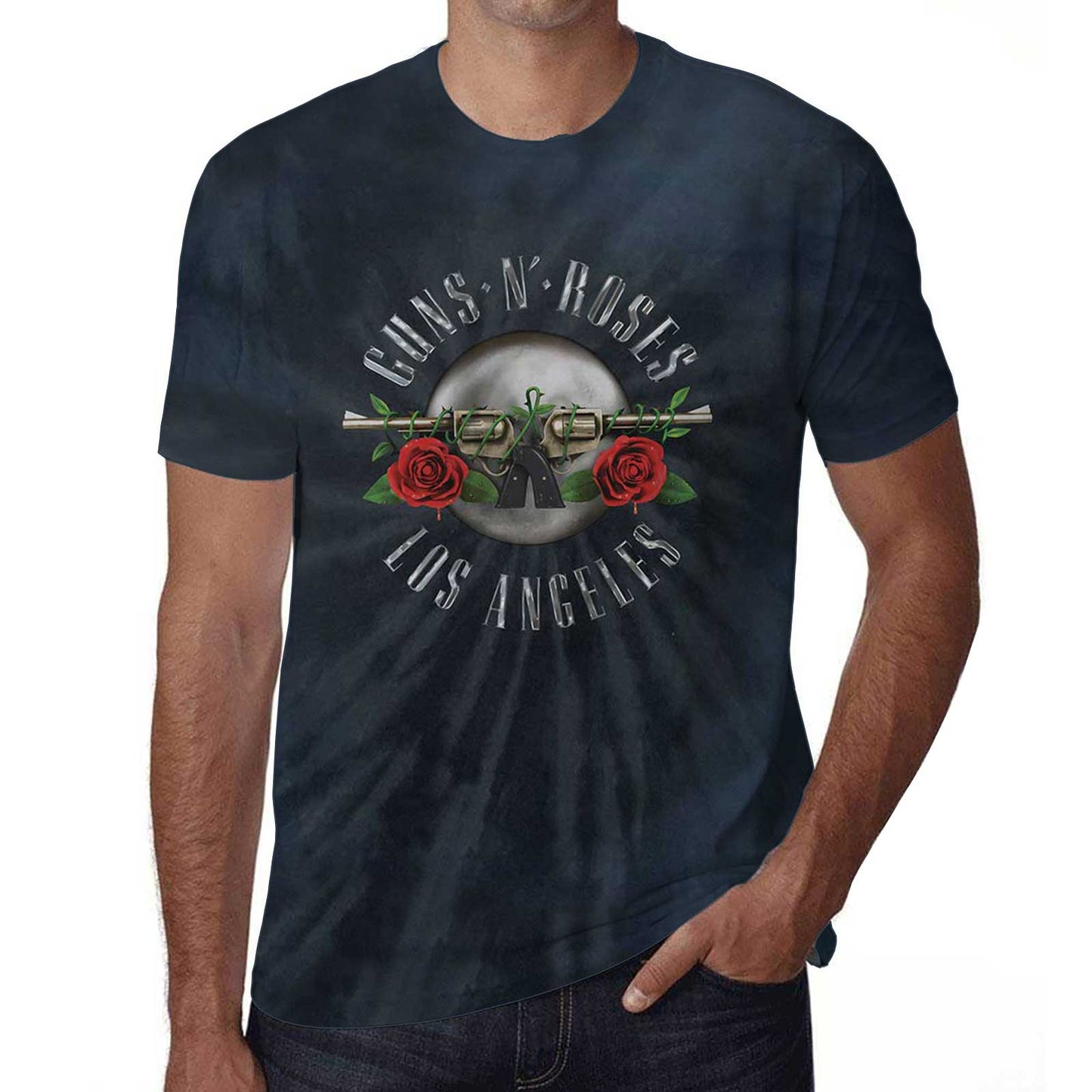 GUNS 'N' ROSES - Los Angeles Dip-Dye T-Shirt