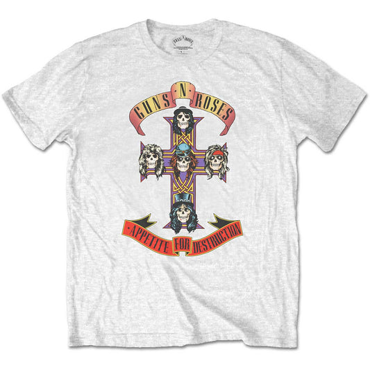GUNS N' ROSES - Appetite For Destruction White T-Shirt