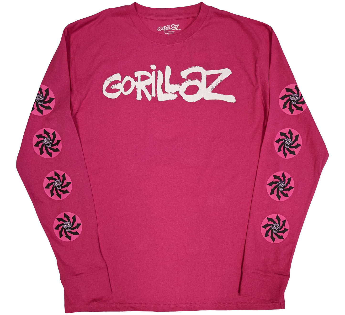 GORILLAZ - Repeat Pazuzu Sleeve Print Long Sleeve T-Shirt