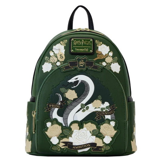 LOUNGEFLY : HARRY POTTER -  Slytherin House Tattoo Mini Backpack