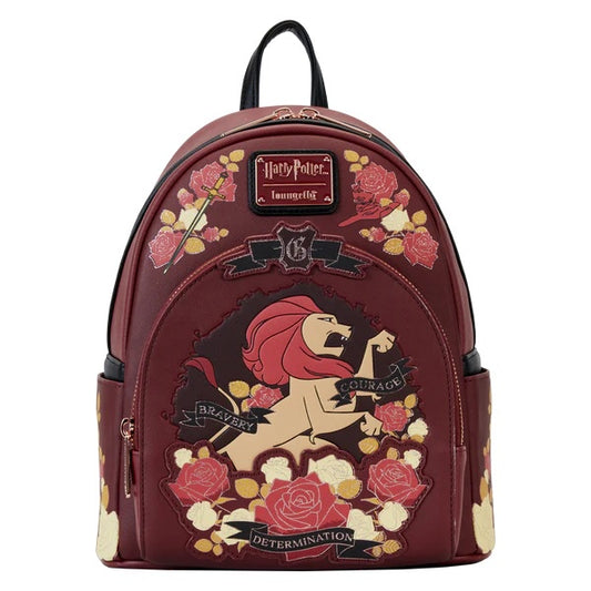 LOUNGEFLY : HARRY POTTER - Gryffindor House Tattoo Mini Backpack