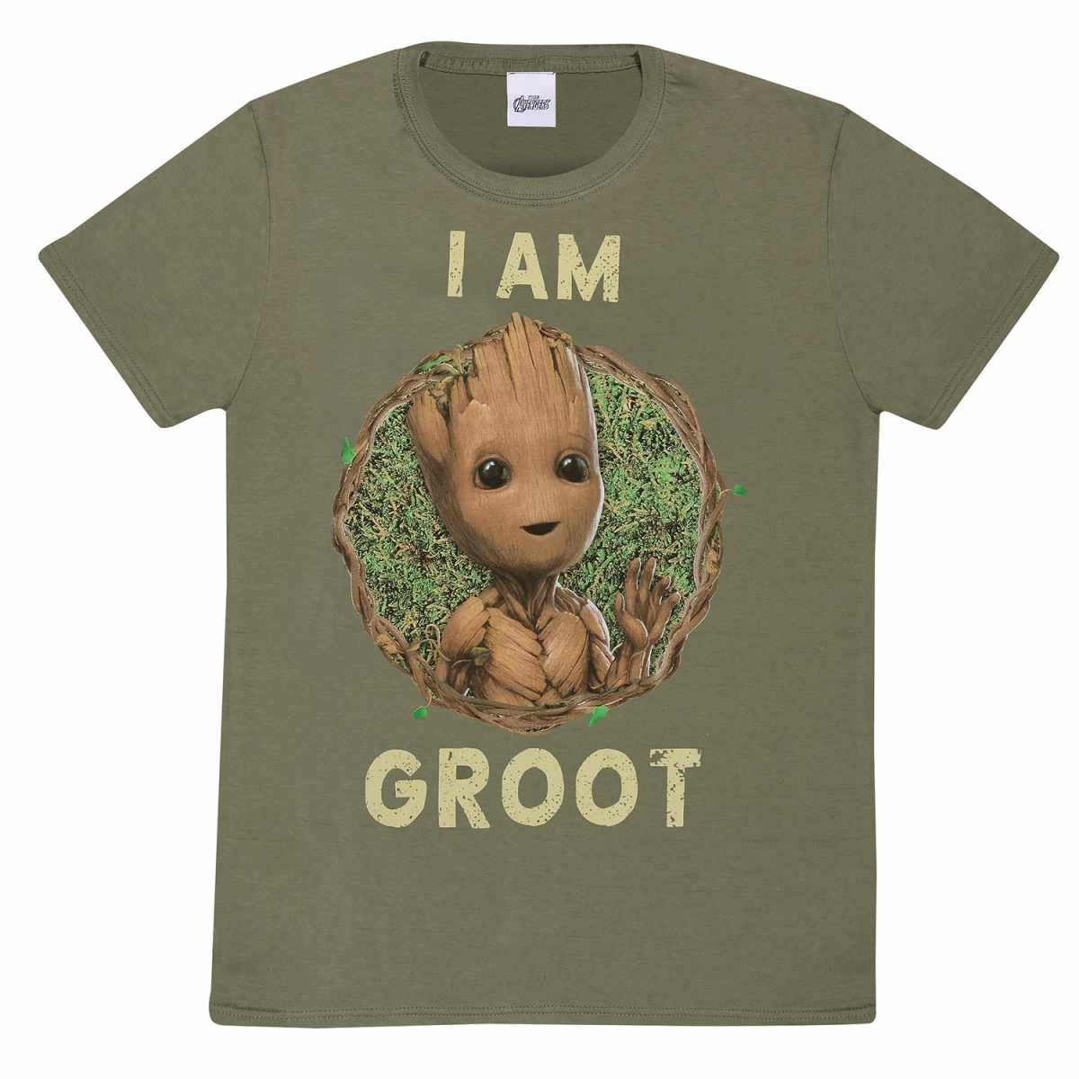 MARVEL : GUARDIANS OF THE GALAXY - I Am Groot Badge T-Shirt