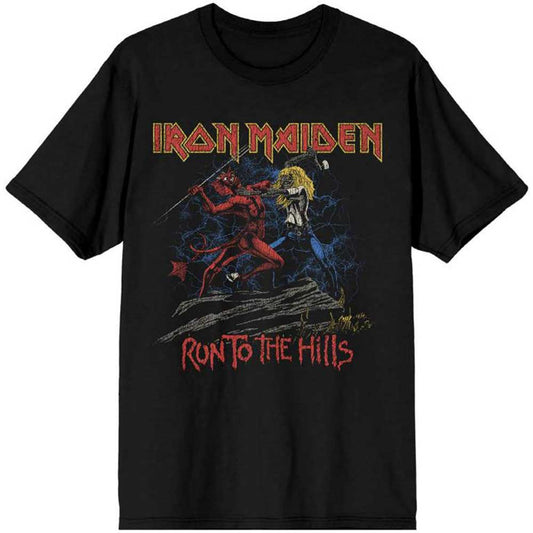 IRON MAIDEN - Number Of The Beast Run To The Hills Distressed T-Shirt