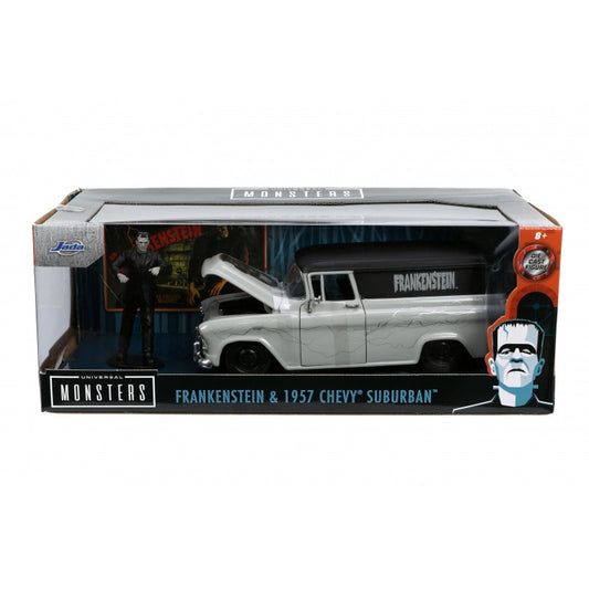 UNIVERSAL MONSTERS - 1957 Chevy Suburban With Frankenstein Figure Hollywood Rides
