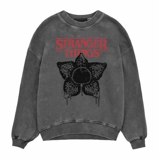 STRANGER THINGS - Horror Silhouette Acid Wash Sweatshirt