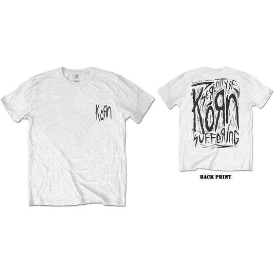 KORN - Scratched Type Back Print T-Shirt