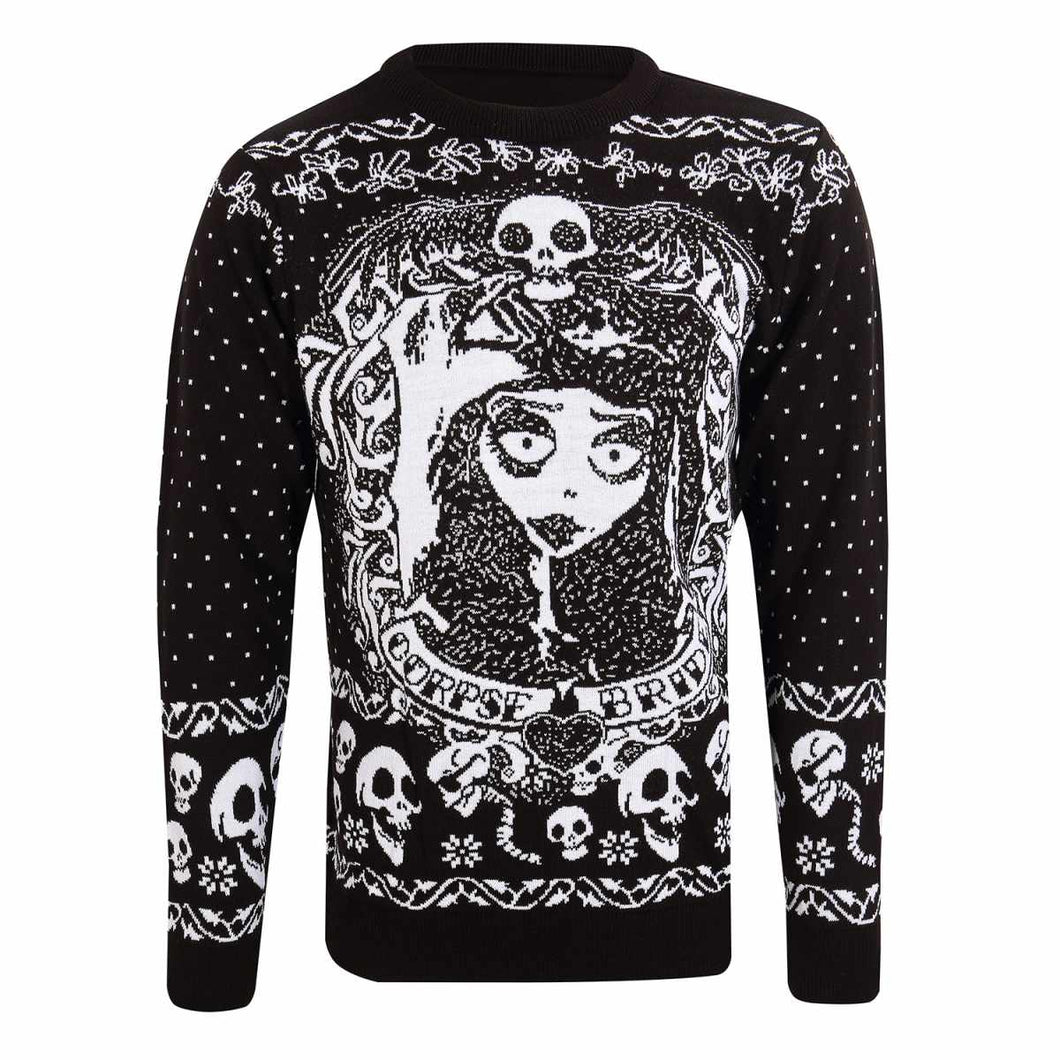 CORPSE BRIDE - Bride Skulls Christmas Jumper