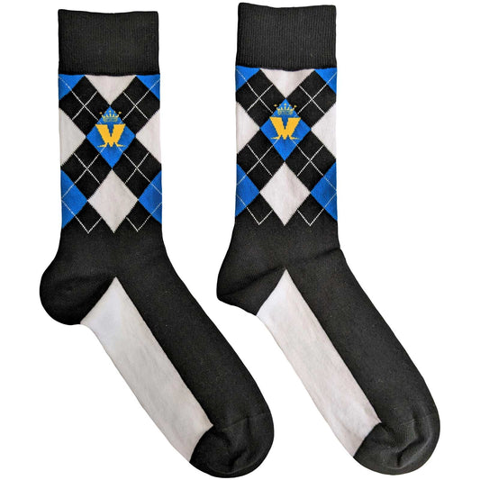 MADNESS - Crown & M Blue Diamond Socks (7-11)