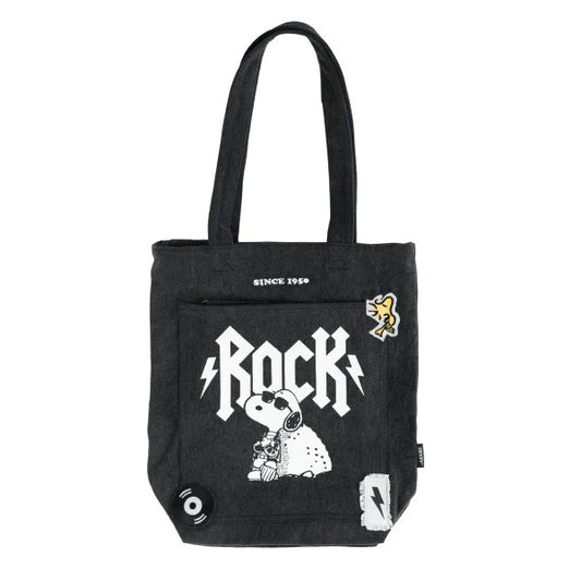 PEANUTS - Snoopy Rock Denim Tote Bag