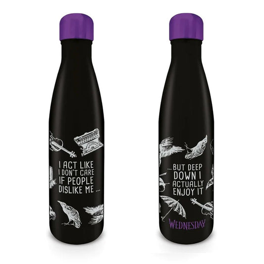 WEDNESDAY - Don't Care Metal Water Bottle