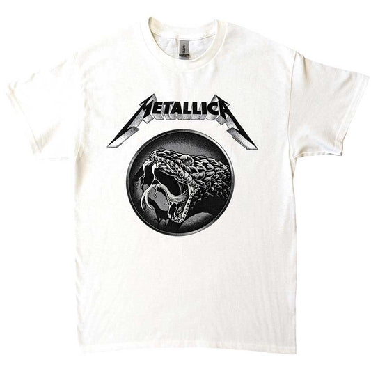 METALLICA - Black Album Poster White T-Shirt