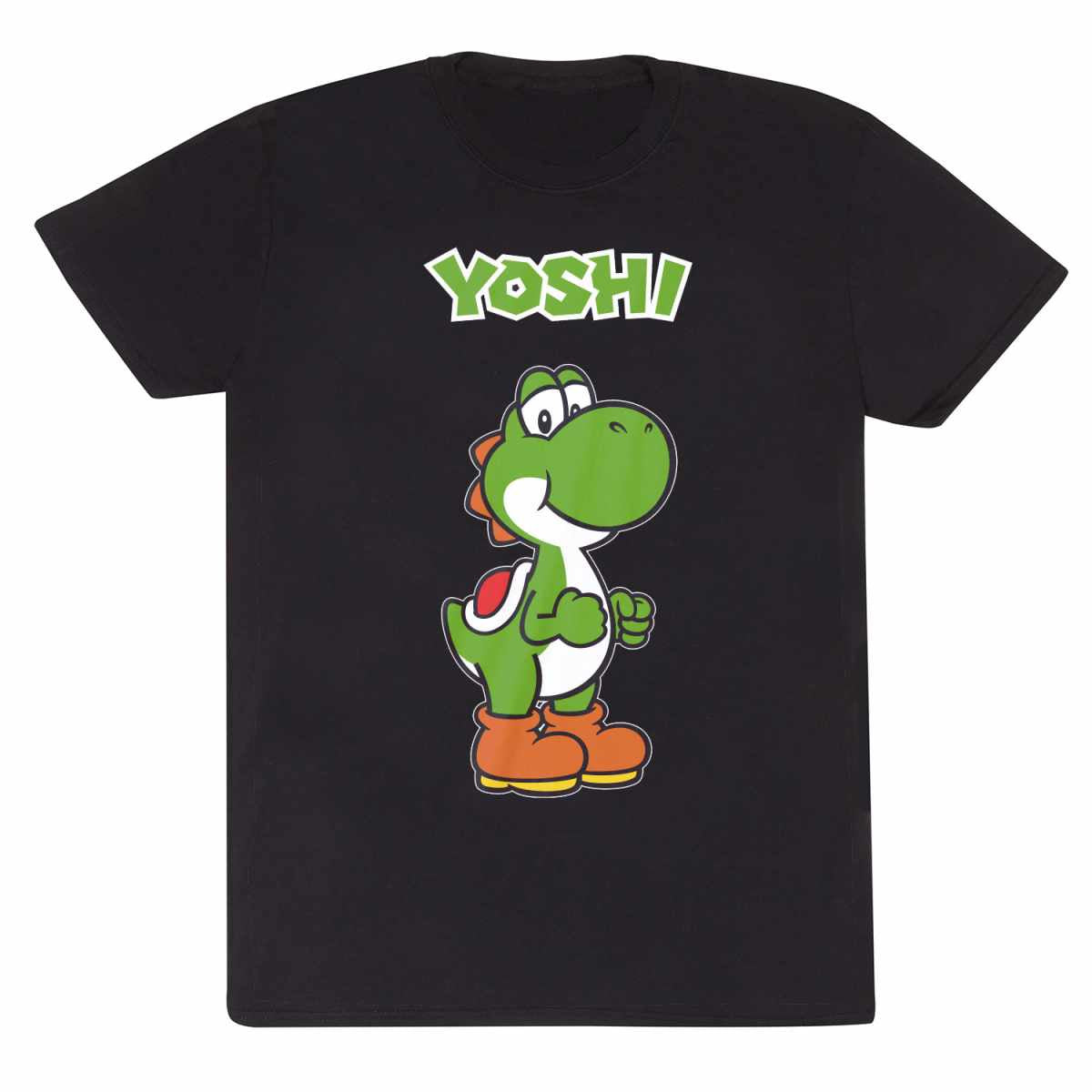 MARIO - Yoshi Name Tag Black T-Shirt