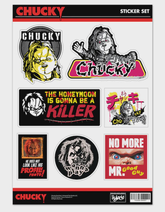 CHILD'S PLAY - Chucky Sticker Set