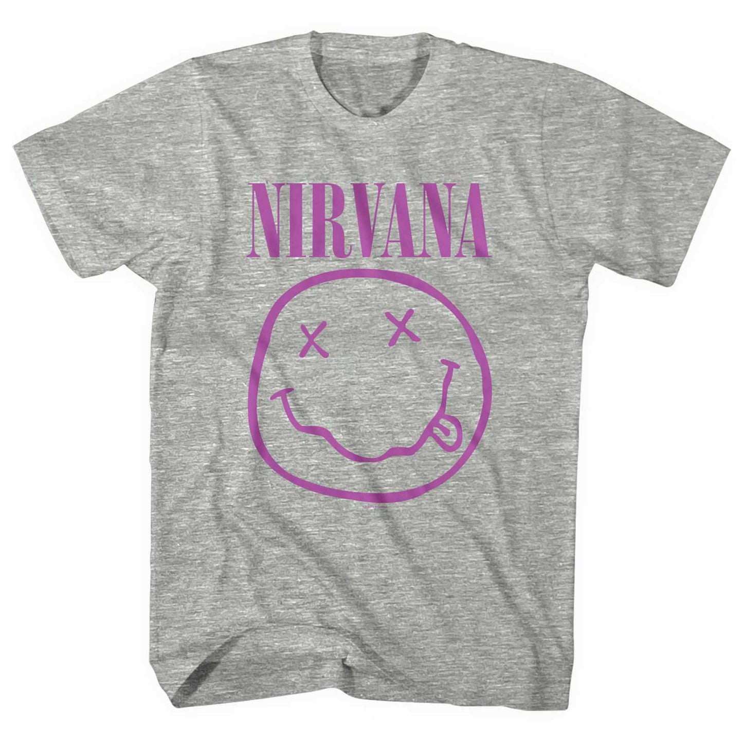 NIRVANA - Purple Smiley T-Shirt