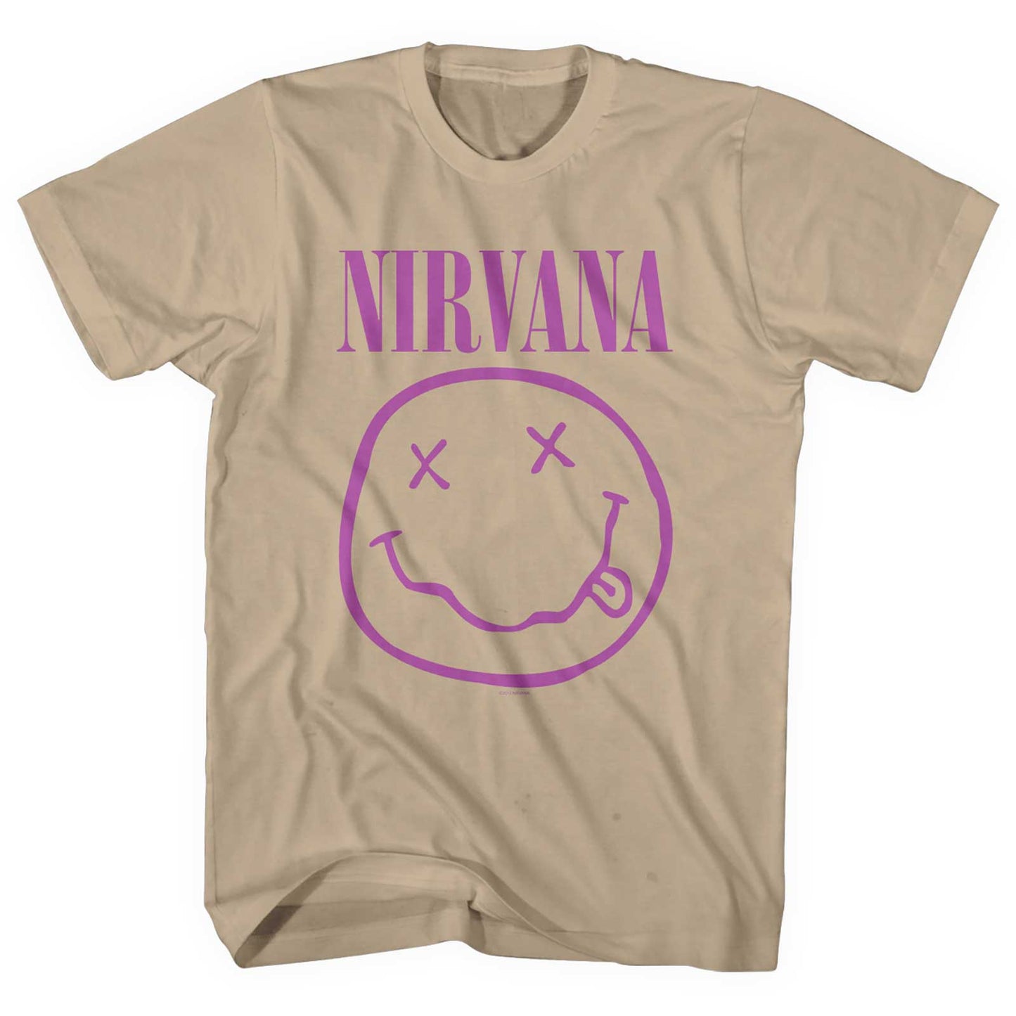NIRVANA - Purple Smiley Sand T-Shirt