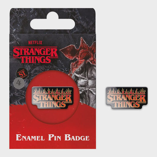 STRANGER THINGS - Fire Logo Enamel Pin Badge