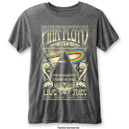 PINK FLOYD - Carnegie Hall Burnout Grey T-Shirt