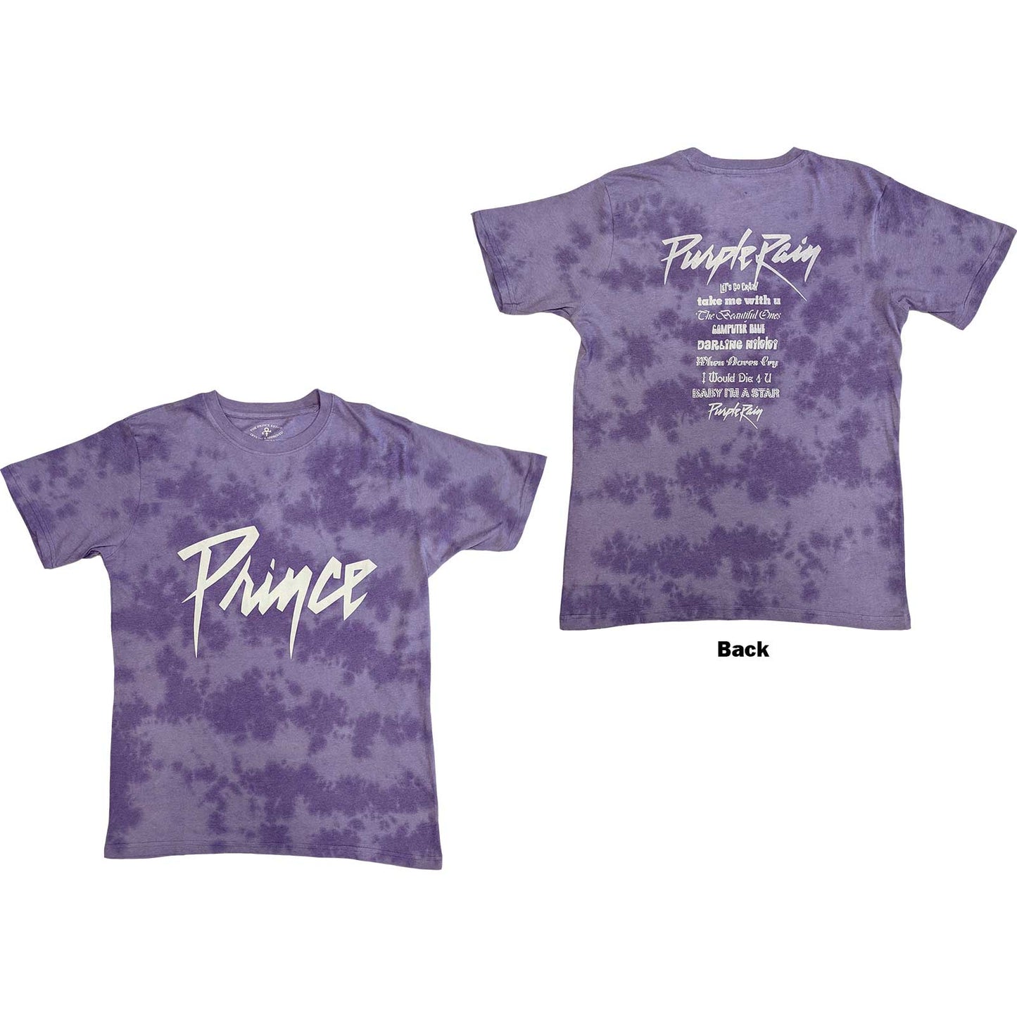PRINCE - Purple Rain Purple Dip-Dye T-Shirt