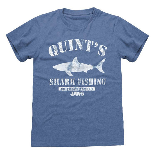 JAWS - Quints Shark Fishing Blue T-Shirt