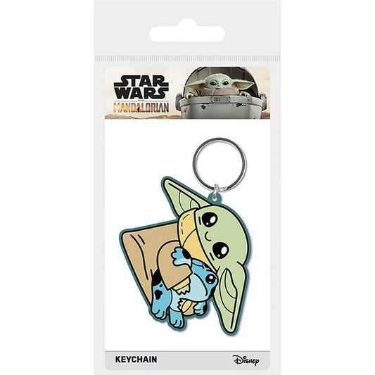 STAR WARS : MANDALORIAN - Grogu's Little Friend Rubber Keyring
