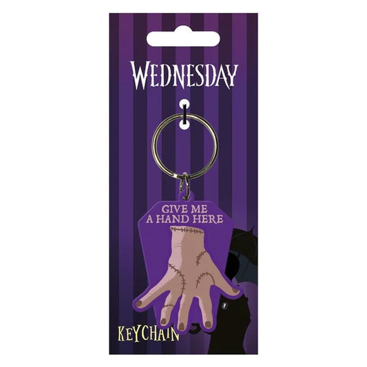 WEDNESDAY - Give Me A Hand Here Rubber Keyring