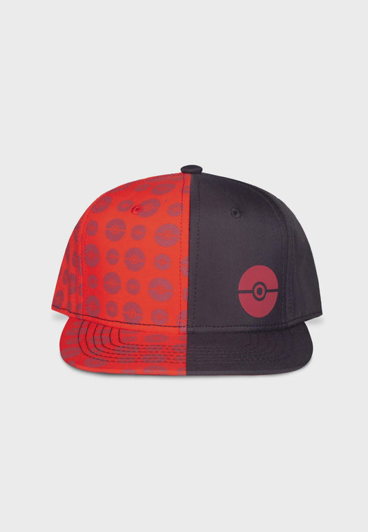 POKEMON - Red & Black Snapback Cap