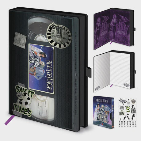 BEETLEJUICE - Say It Three Times VHS Premium A5 Notebook