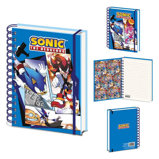 SONIC THE HEDGEHOG - Comic Strip Jump Out A5 Lenticular Notebook