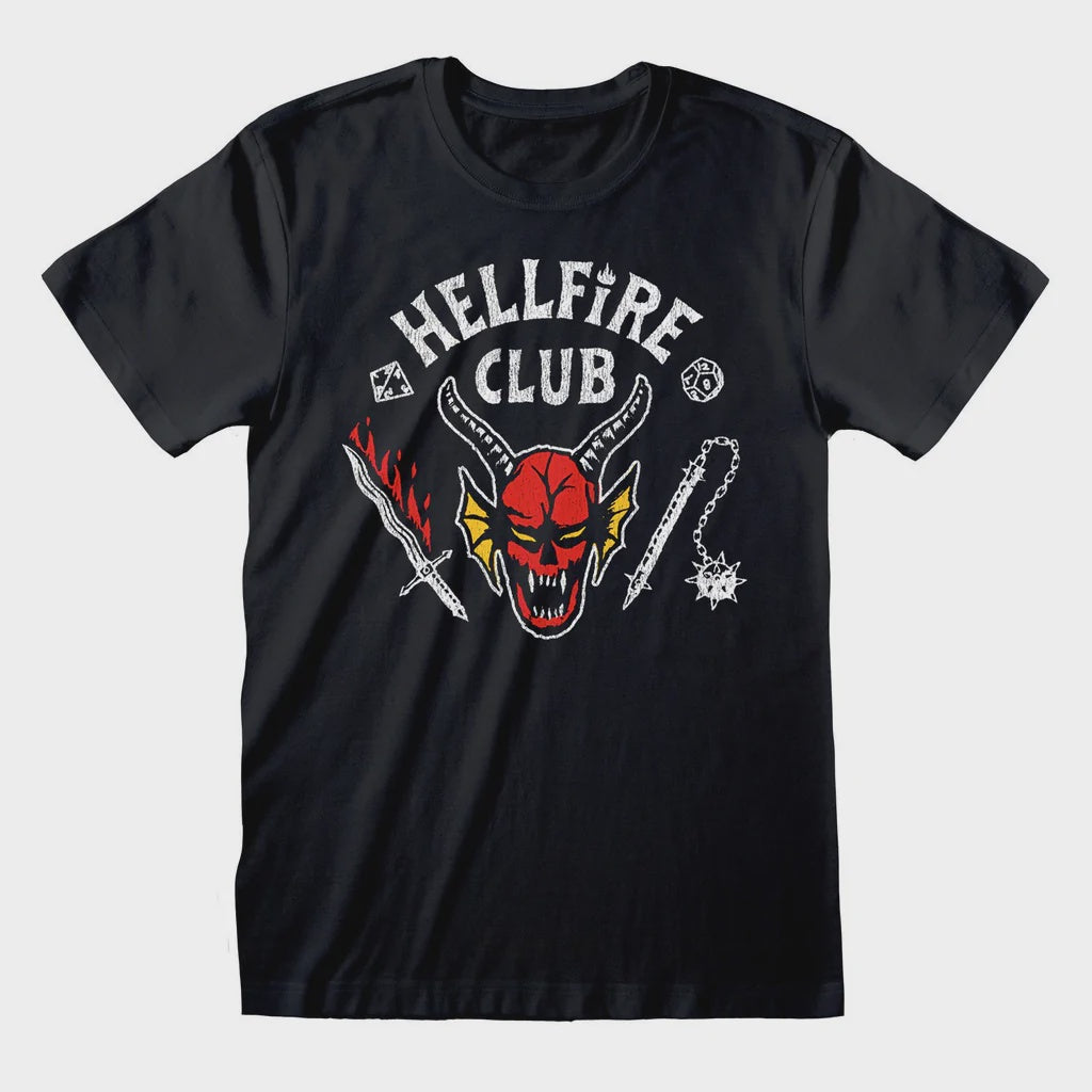 STRANGER THINGS - Hellfire Club Black (UK) T-Shirt