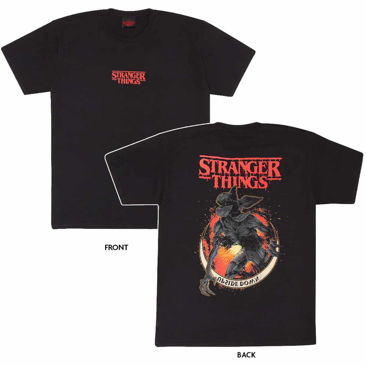 STRANGER THINGS - Demogorgon Upside Down Backprint T-Shirt