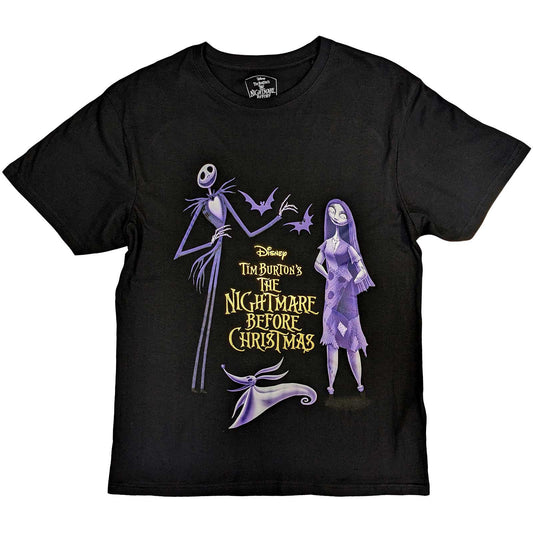 NIGHTMARE BEFORE CHRISTMAS - Purple Characters Embellished T-Shirt