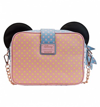 LOUNGEFLY : DISNEY - Minnie Pastel Colour Block Dots Crossbody Bag