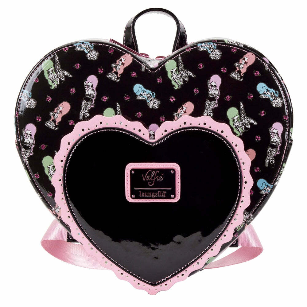 LOUNGEFLY : VALFRE - Double Heart Mini Backpack