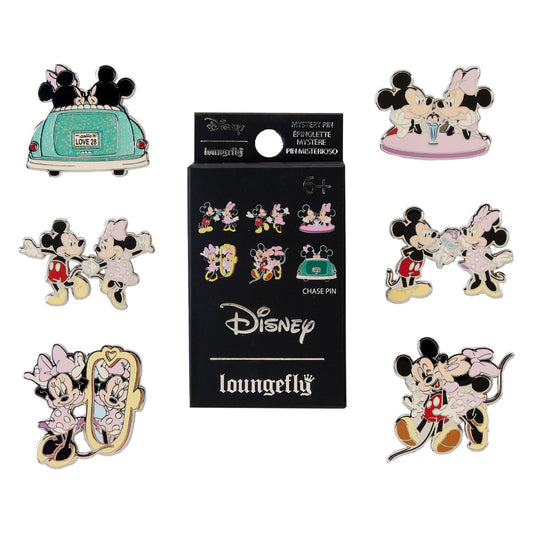 LOUNGEFLY : DISNEY - Mickey & Minnie Date Night Blind Box Single Enamel Pin