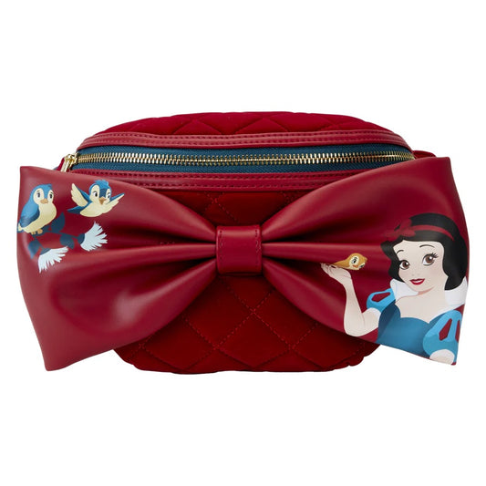 LOUNGEFLY : DISNEY - Snow White Classic Bow  Velvet Belt Bag