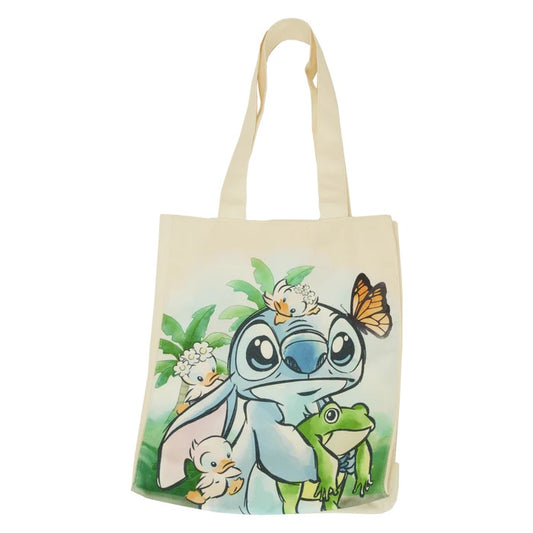 LOUNGEFLY : DISNEY - Lilo & Stitch Springtime Canvas Tote Bag