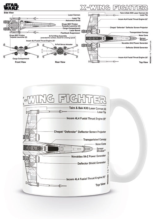 STAR WARS - X-Wing Fighter Sketch Mug
