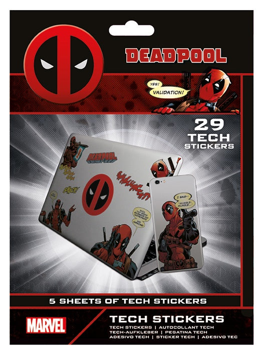MARVEL : DEADPOOL - Merc With A Mouth Tech Stickers