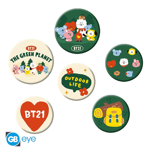 BT21 - Green Planet Badge Pack