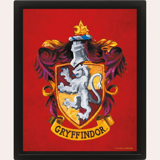 HARRY POTTER - Gryffindor 3D Lenticular Framed Print