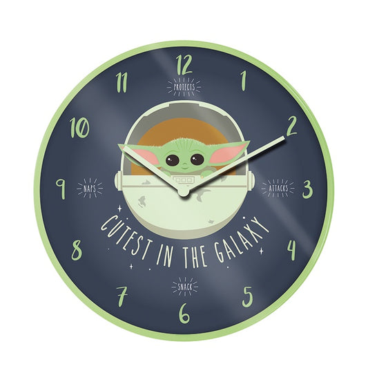 STAR WARS : MANDALORIAN - Cutest in the Galaxy Clock